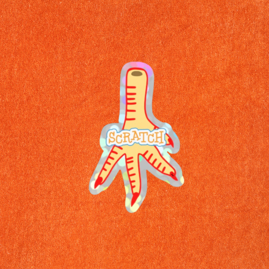 Holographic Chicken Scratch Sticker